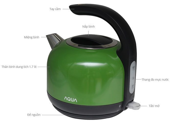 Ấm đun siêu tốc Aqua AJK-F795 - Hàng chính hãng