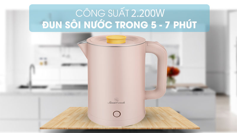 Ấm đun nước siêu tốc Elmich Smartcook KES-3857P/G/W - Hàng chính hãng