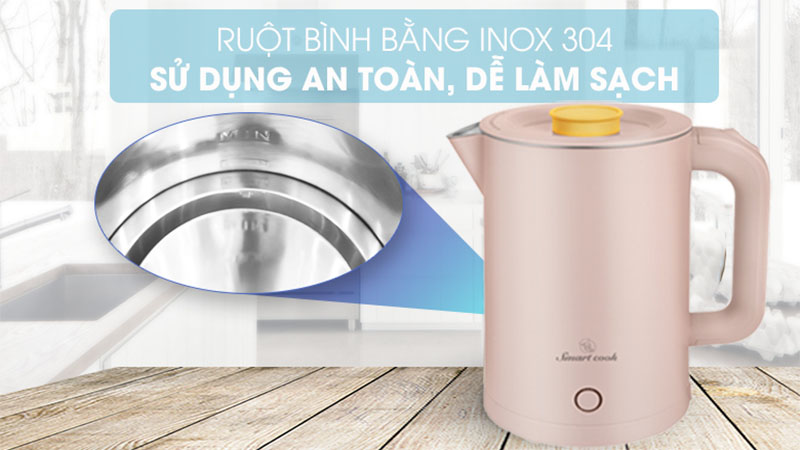 Ấm đun nước siêu tốc Elmich Smartcook KES-3857P/G/W - Hàng chính hãng