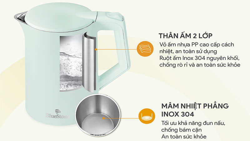 Ấm đun siêu tốc BlueStone KTB-3456 - Hàng chính hãng