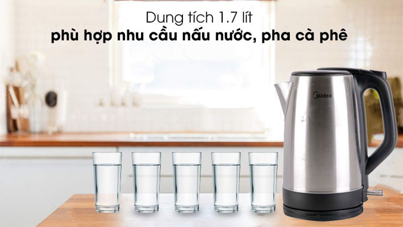 Ấm đun siêu tốc Midea MK-17SF - Hàng chính hãng