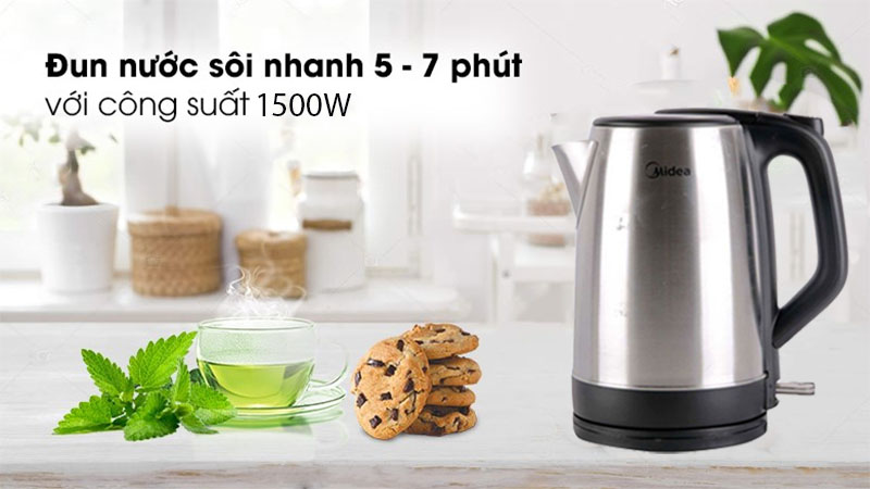 Ấm đun siêu tốc Midea MK-17SF - Hàng chính hãng