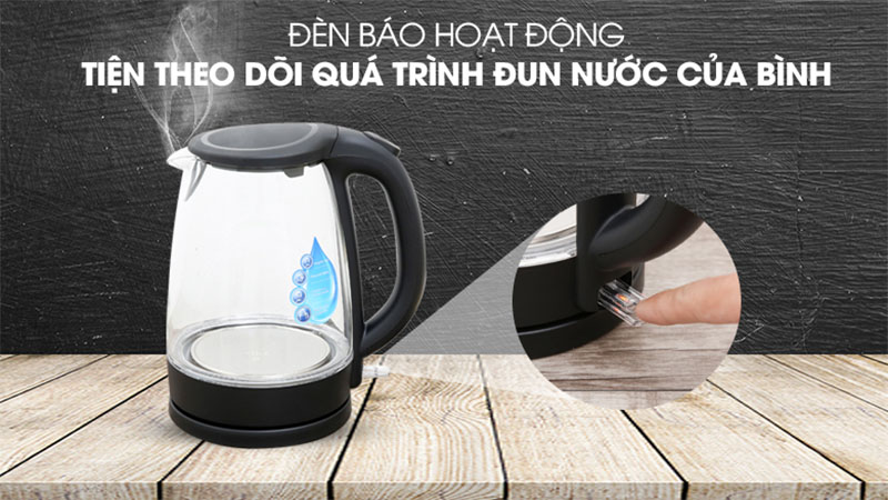 Ấm đun siêu tốc Midea MK-18GC - Hàng chính hãng