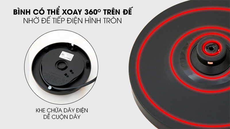 Ấm đun siêu tốc Midea MK-317DW - Hàng chính hãng