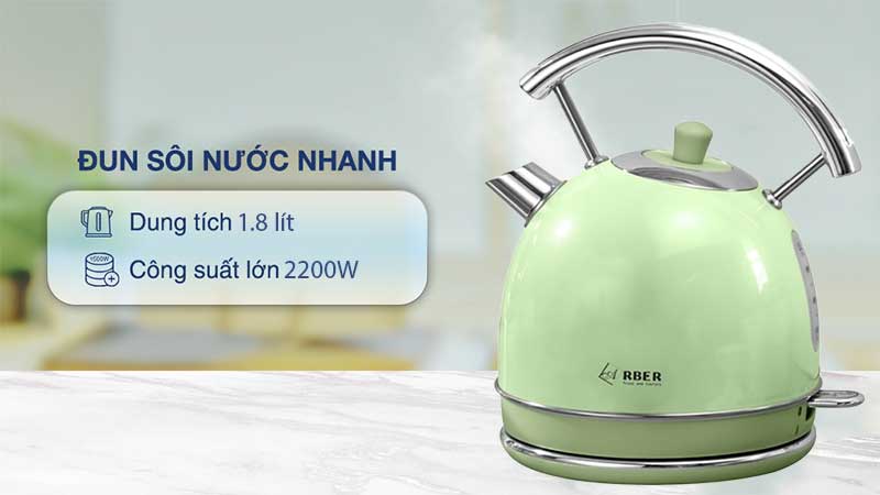 Ấm siêu tốc Arber AST1.8A GREEN - Hàng chính hãng