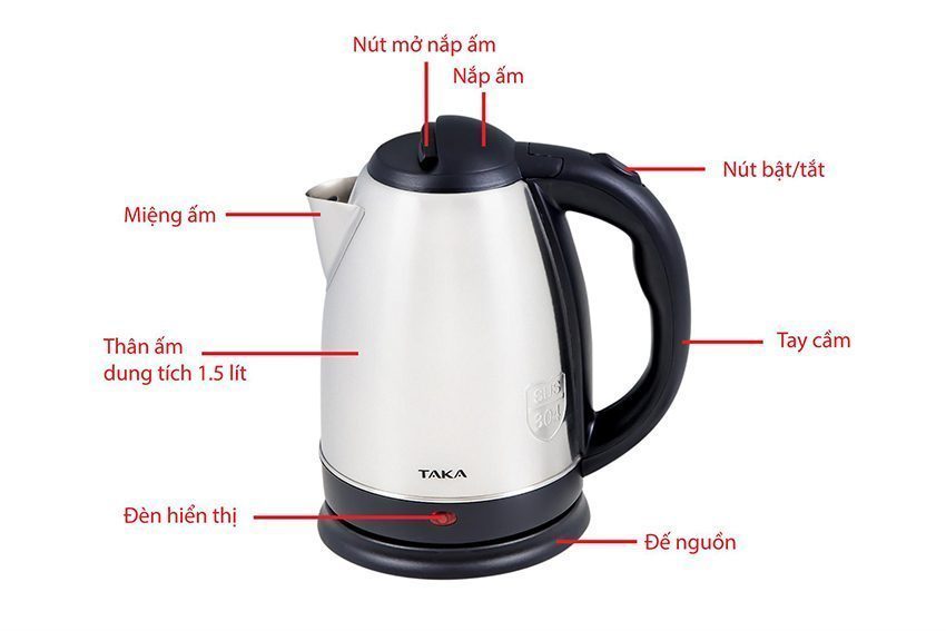 Ấm siêu tốc Taka TKEK18D2 - Hàng chính hãng