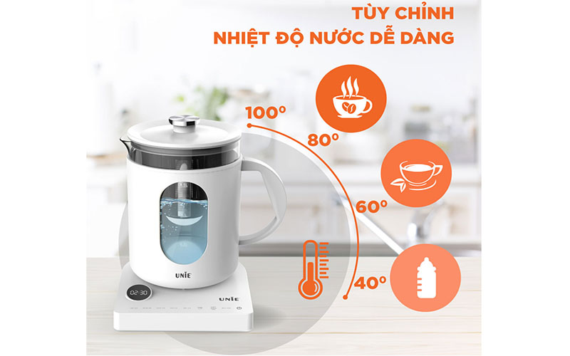Ấm siêu tốc đa năng Unie UEK1782W - Hàng chính hãng