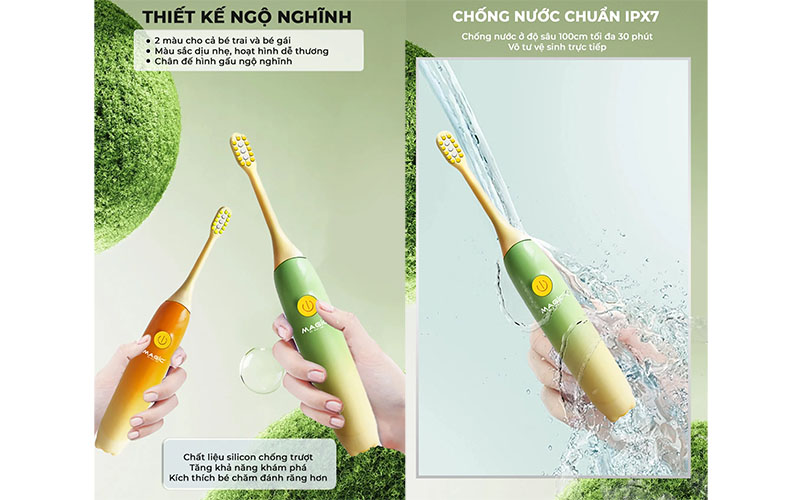 Bàn chải điện trẻ em Magic KID-02 - Hàng chính hãng