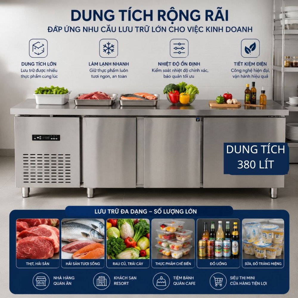 Bàn đông công nghiệp 1m8 Lightcool BL-1800 - Hàng chính hãng