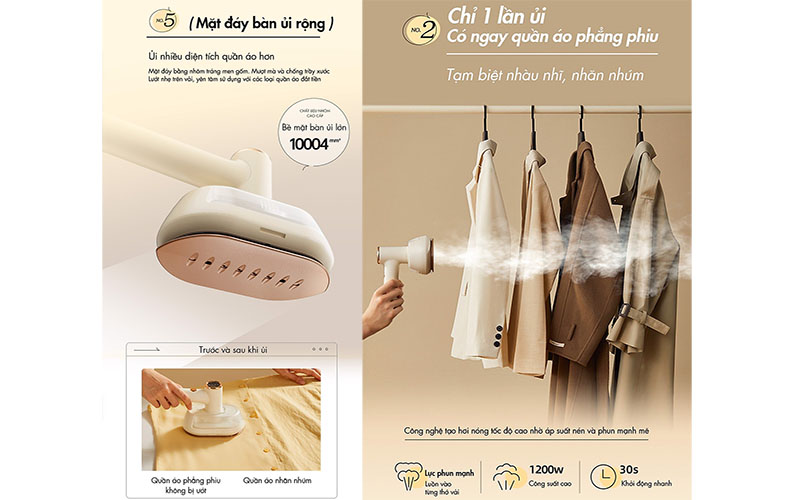Bàn là hơi nước cầm tay Bear GTJ-A12Z2 - Hàng chính hãng