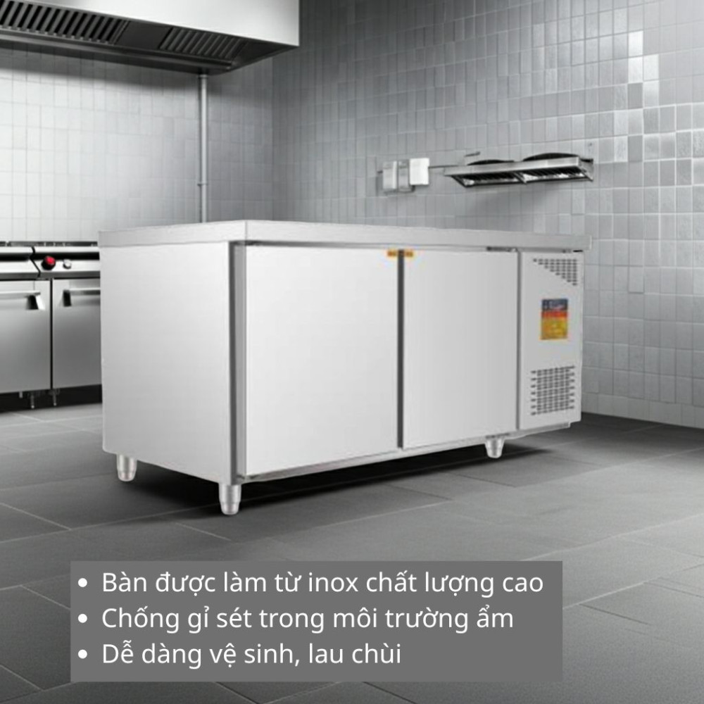 Bàn mát inox 2 cánh CVSA SPFD-360LC - Hàng chính hãng