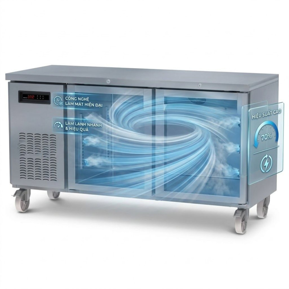 Bàn mát inox 1.5m Sanden SCR3-1507-AR - Hàng chính hãng