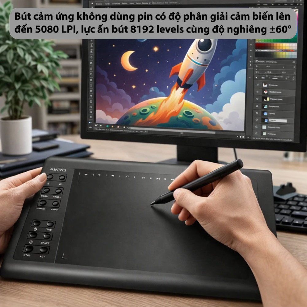 Bảng vẽ điện tử thông minh Aikyo A5568 - Hàng chính hãng