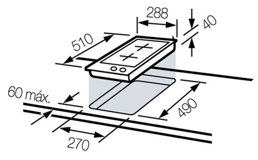 Bếp điện Domino Fagor MF-2VX - Hàng chính hãng