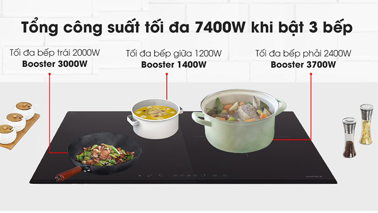 Bếp điện từ 3 vùng nấu Hafele HC-IS773EA  - Hàng chính hãng