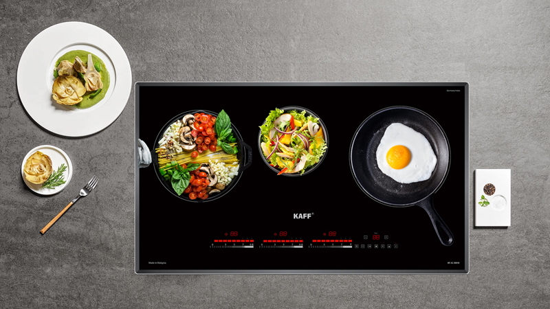 Bếp điện từ 3 vùng nấu Kaff KF-IG3001II - Hàng chính hãng