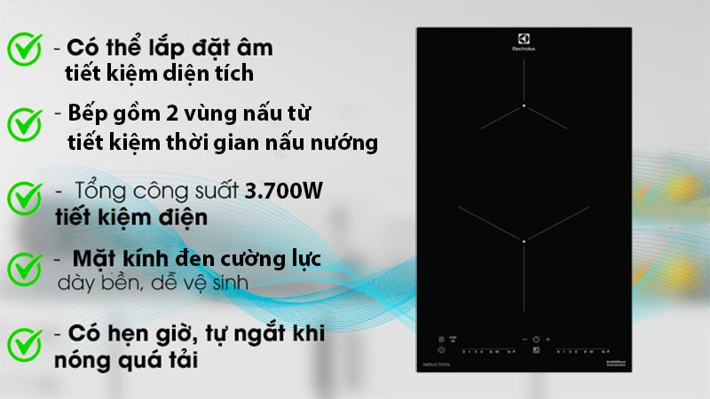 Bếp điện từ âm Electrolux EHI325CA - Hàng chính hãng