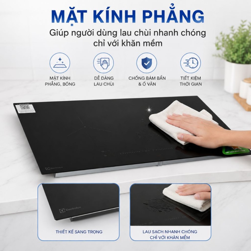 Bếp điện từ âm Electrolux EHI7266BF - Hàng chính hãng