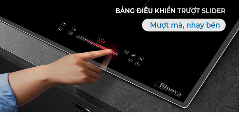 Bếp điện từ âm 3 vùng nấu Binova BI-868AT - Hàng chính hãng