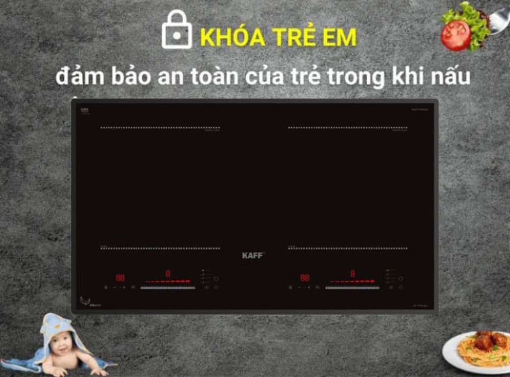 Bếp điện từ đôi Kaff KF-FL99II MAX - Hàng chính hãng