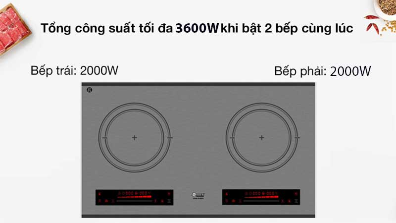 Bếp điện từ đôi Arber AB-2021A - Hàng chính hãng