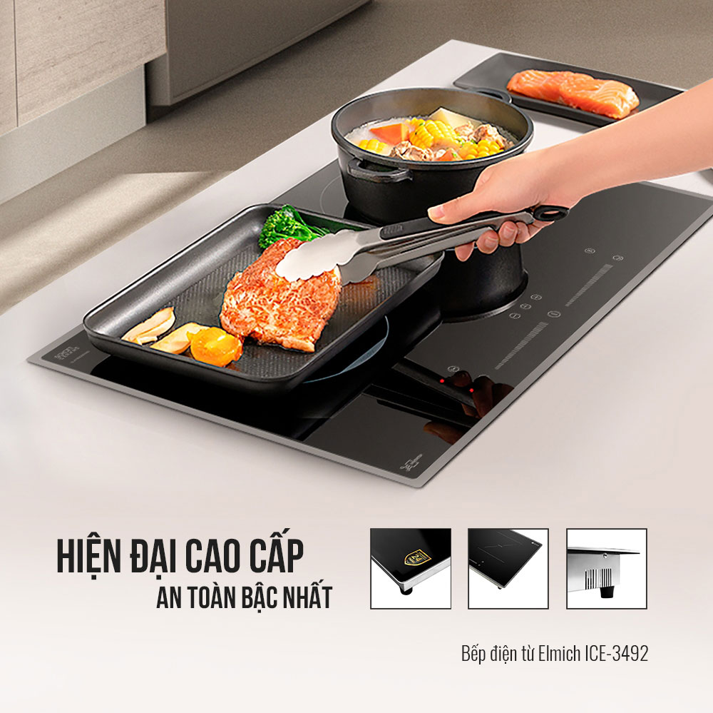 Bếp điện từ đôi Elmich ICE-3492 - Hàng chính hãng