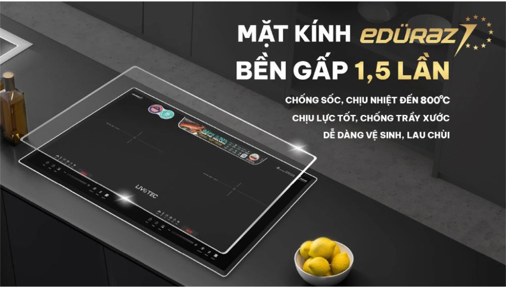 Bếp điện từ đôi Livotec LID-980M - Hàng chính hãng