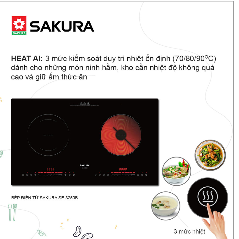 Bếp điện từ Sakura SE-3250B  - Hàng chính hãng