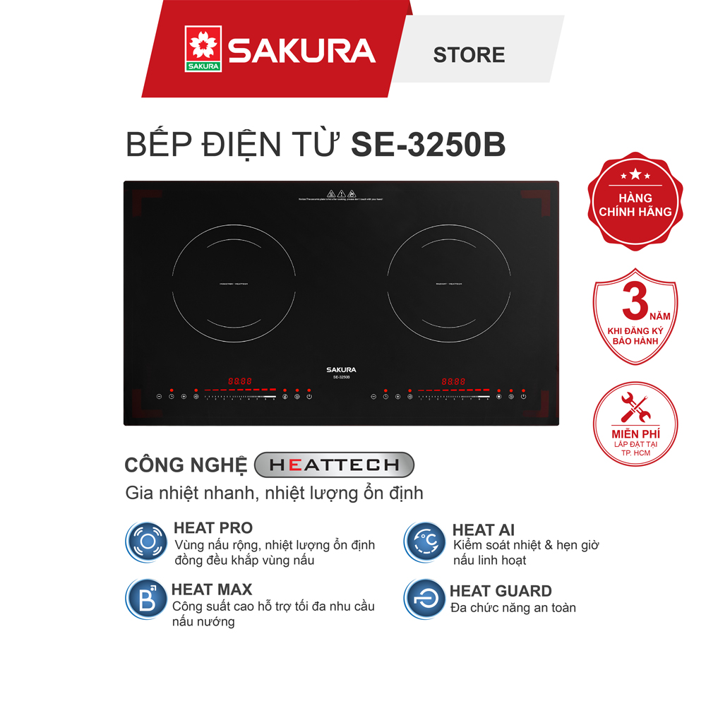 Bếp điện từ Sakura SE-3250B  - Hàng chính hãng