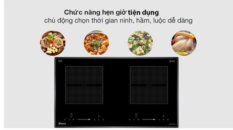 Bếp điện từ đôi Binova BI-1105GM - Hàng chính hãng