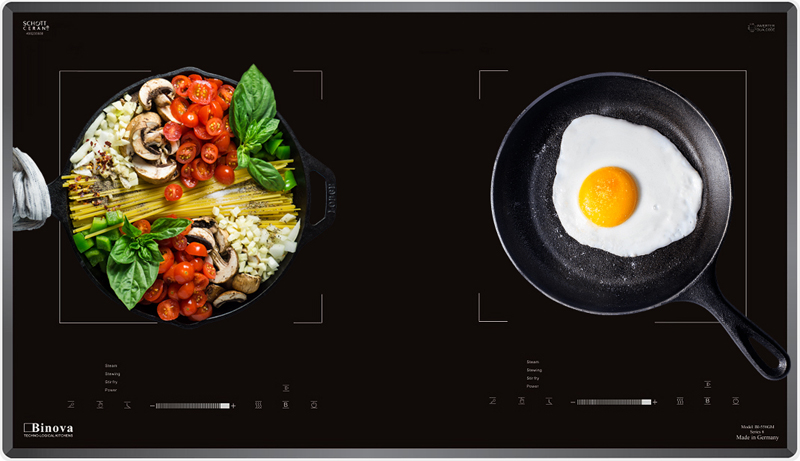 Bếp điện từ đôi Binova BI-558GM - Hàng chính hãng