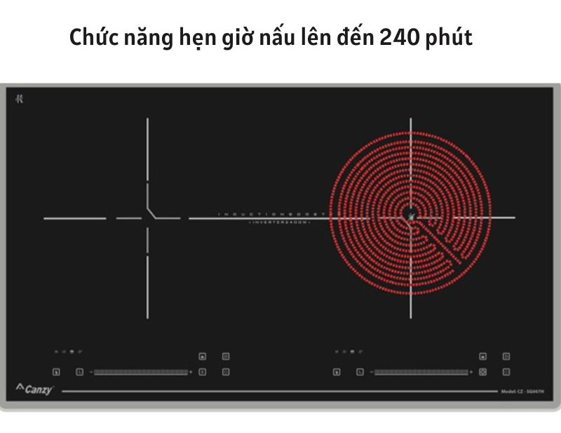 Bếp đôi hồng ngoại điện từ Canzy CZ-SG007H - Hàng chính hãng