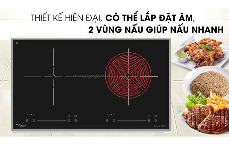 Bếp đôi hồng ngoại điện từ Canzy CZ-SG007H - Hàng chính hãng