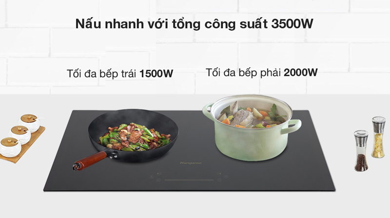 Bếp điện từ đôi Kangaroo KG851i - Hàng chính hãng