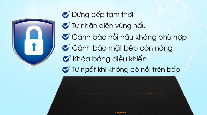Bếp điện từ đôi Kangaroo KG858I - Hàng chính hãng