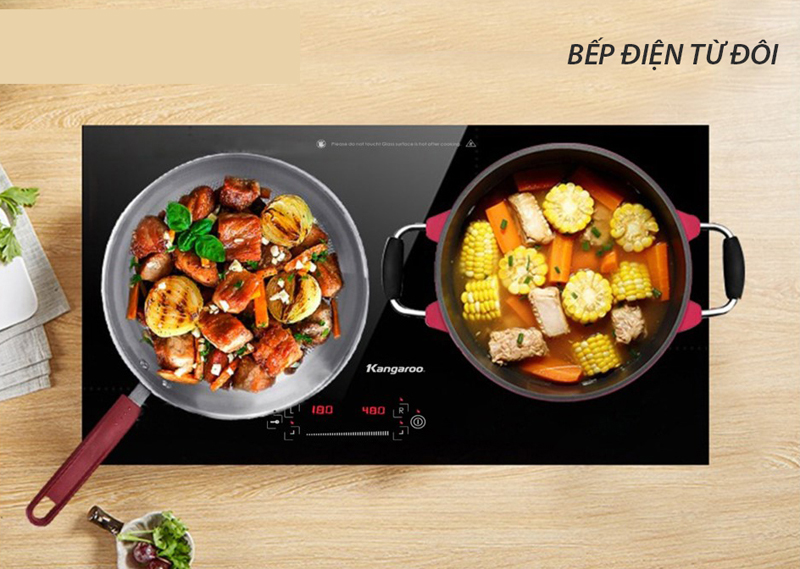 Bếp điện từ đôi Kangaroo KG866I - Hàng chính hãng