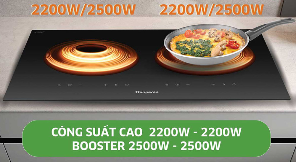 Bếp điện từ đôi Kangaroo KGIC50D1C - Hàng chính hãng