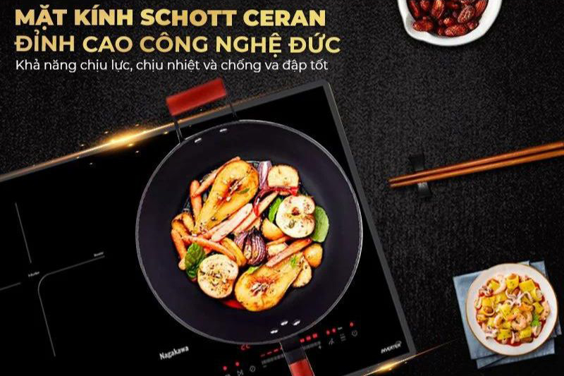 Bếp đôi điện từ Nagakawa NK2C08MS - Hàng chính hãng