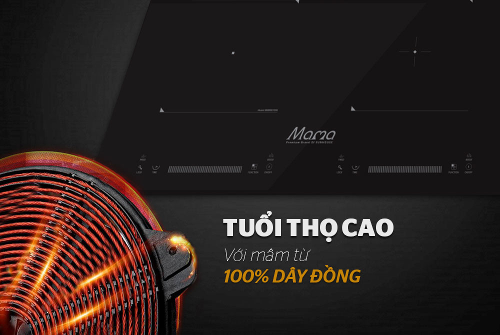 Bếp đôi điện từ Sunhouse Mama MMB9201DIH - Hàng chính hãng
