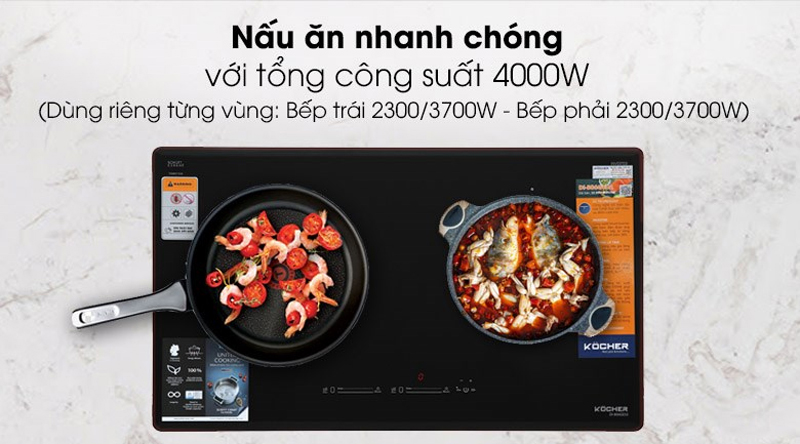 Bếp điện từ đôi Kocher DI-806GE02 - Hàng chính hãng