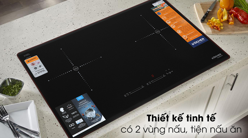 Bếp điện từ đôi Kocher DI-806GE02 - Hàng chính hãng