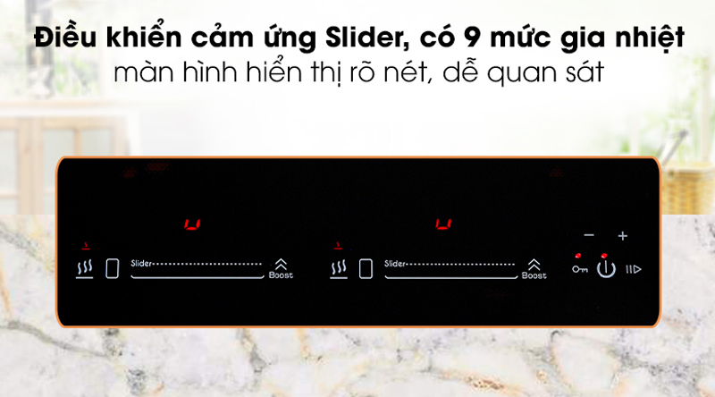 Bếp điện từ đôi Kocher DI-881GE - Hàng chính hãng