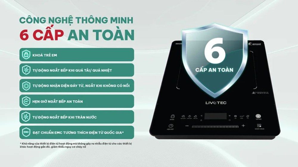 Bếp điện từ đơn Livotec E-smart LIS-826 - Hàng chính hãng