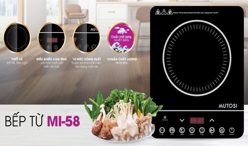 Bếp điện từ đơn Mutosi MI58 - Hàng chính hãng
