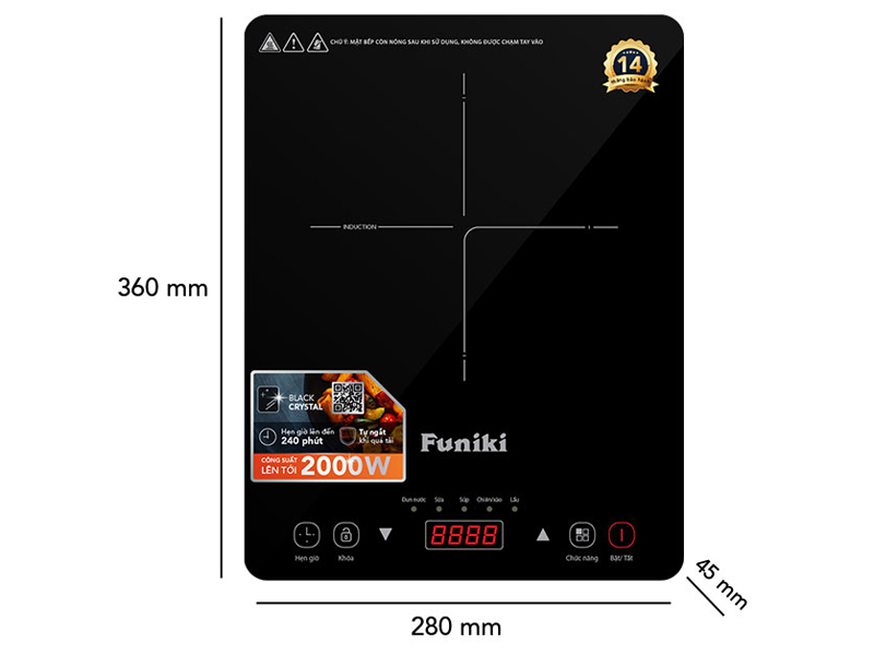 Bếp điện từ đơn Funiki HSD8138 - Hàng chính hãng