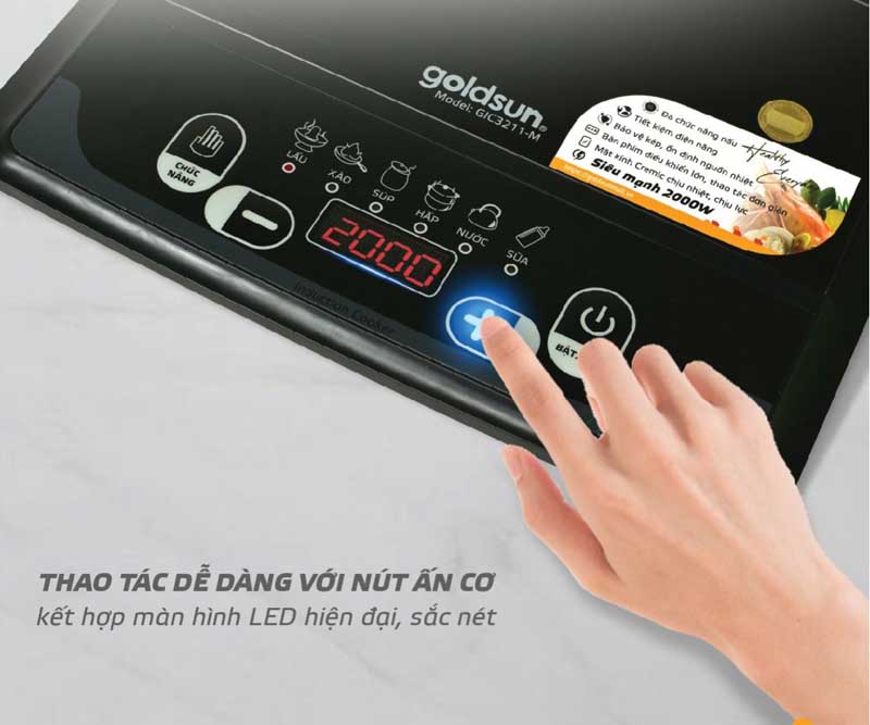 Bếp điện từ đơn Goldsun GIC3211-M - Hàng chính hãng