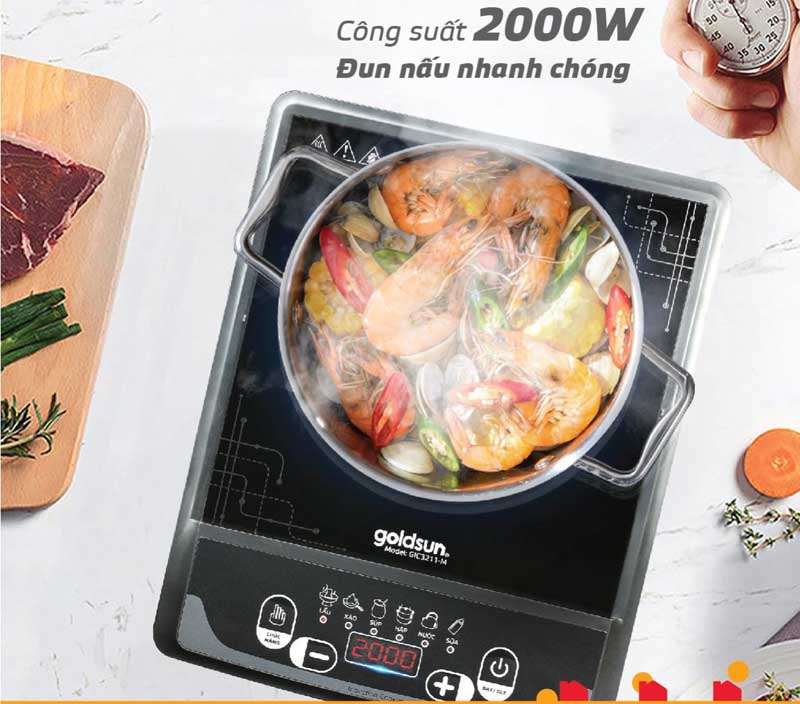 Bếp điện từ đơn Goldsun GIC3211-M - Hàng chính hãng