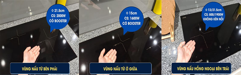 Bếp điện từ kết hợp hồng ngoại Malloca MH-03IR N - Hàng chính hãng