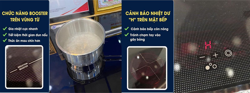 Bếp điện từ kết hợp hồng ngoại Malloca MH-03IR N - Hàng chính hãng