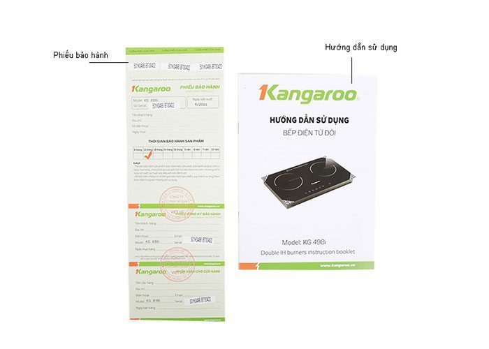 Bếp đôi điện từ Kangaroo KG498i - Hàng chính hãng